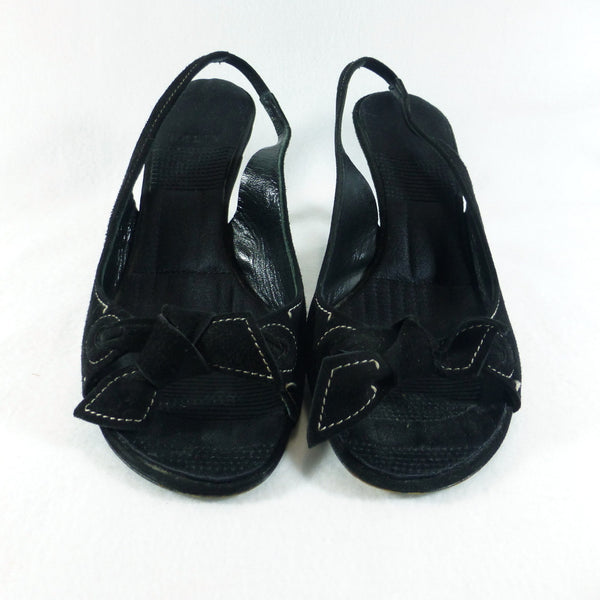 Bally Black Slingback Shoes. Size 36