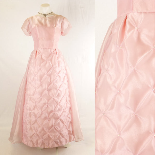 Pink Full Length Ball Gown. Size M