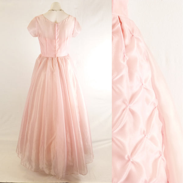 Pink Full Length Ball Gown. Size M