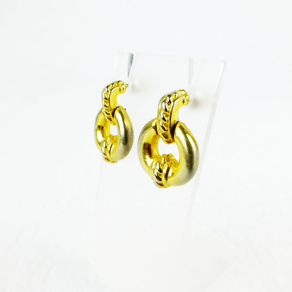 Gold-tone Door-knocker Earrings