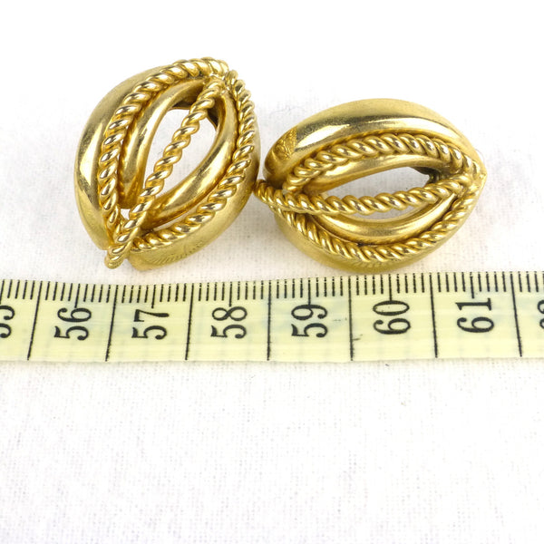 Gold-tone Oval Earrings
