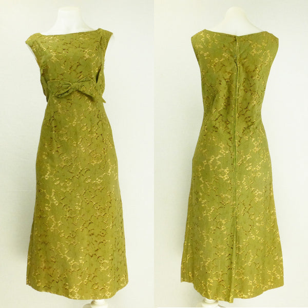 Olive Lace Ballgown Homemade. Sz XL