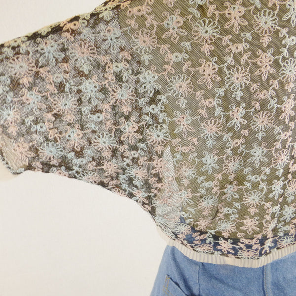 Floral Embroidered Lace Bolero. Size S